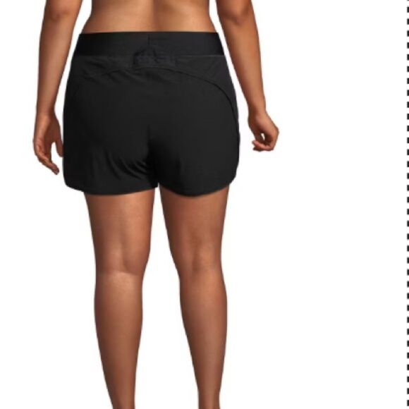 Lands' End Sunshade UPF 50 3 Inch Board Shorts With Panty Black Plus 20w, NEW - Picture 2 of 10